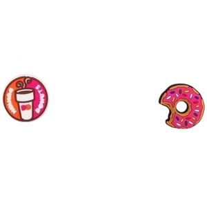 Dunkin Donuts Jibbits, Set of 2, Donuts, Coffee, Crocs